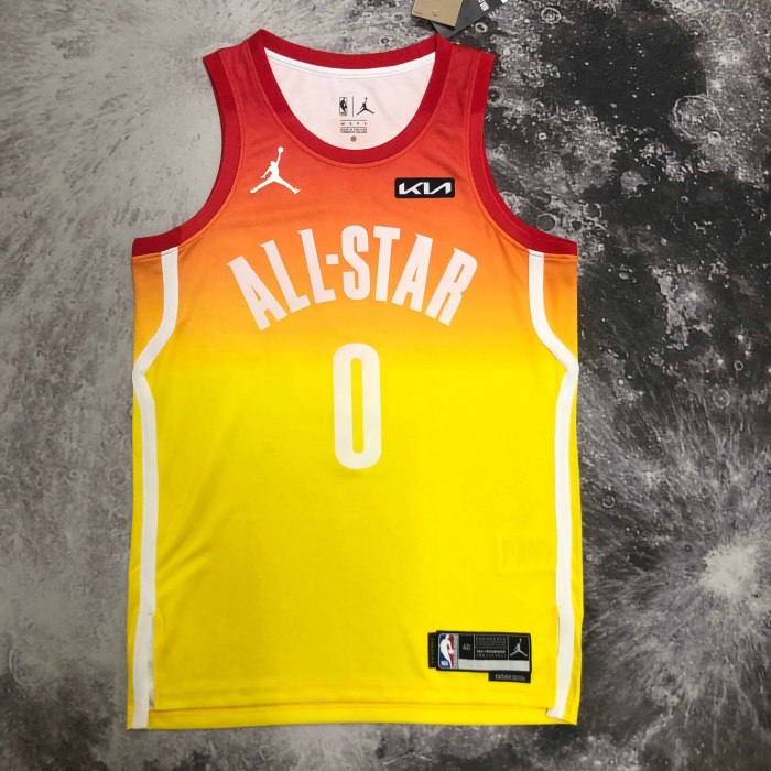 Heat Transfer 2023  All Star Jayson Tatum Yellow Jersey