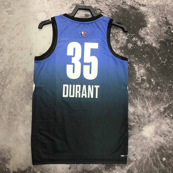 Heat Transfer 2023  All Star Kevin Durant Blue Jersey