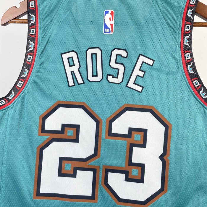 Heat Transfer NBA Memphis Grizzlies Rose Green Jersey