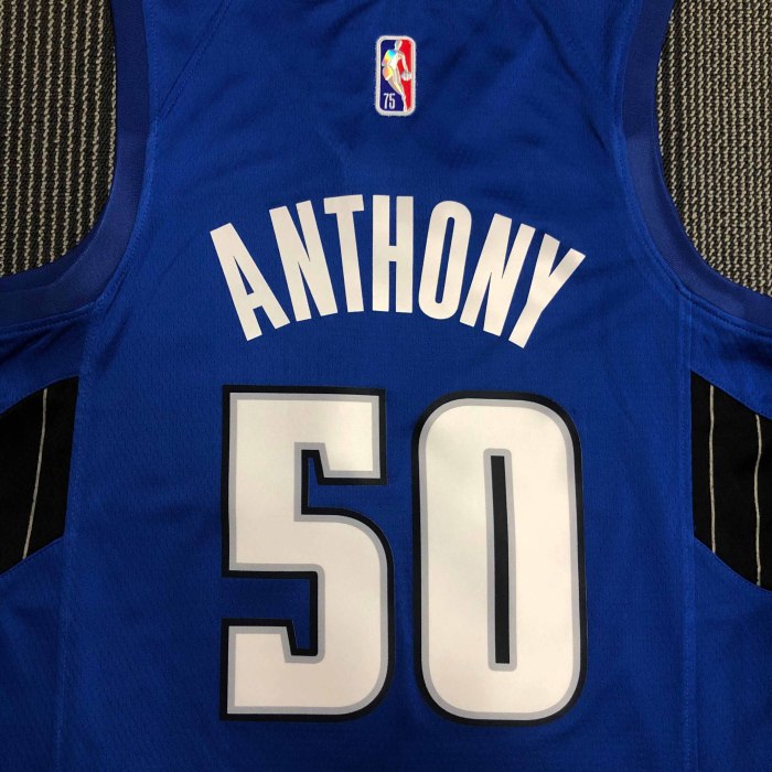Heat Transfer Orlando Magic Anthony Michael Parker 75th Anniversary Blue Jersey