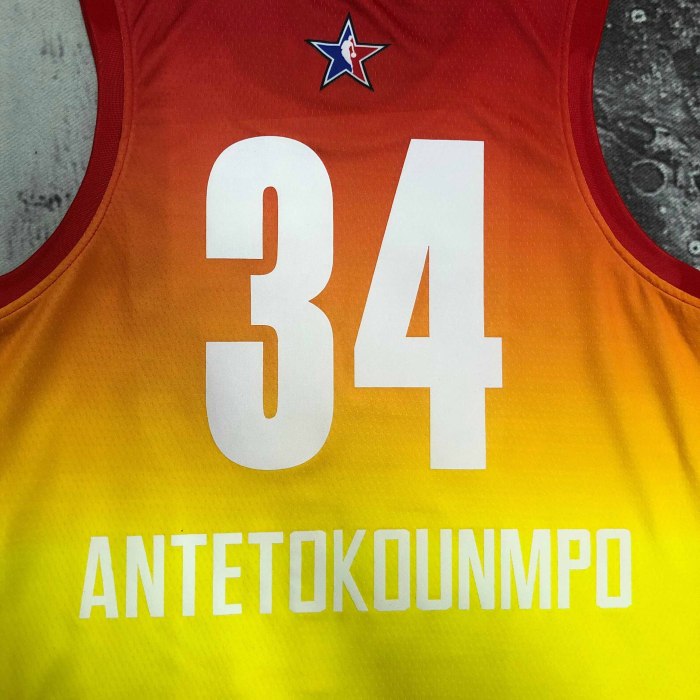 Heat Transfer 2023  All Star Giannis Antetokounmpo Yellow Jersey