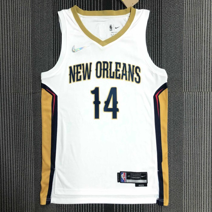 Heat Transfer New Orleans Pelicans Brandon Ingram 75th Anniversary White Jersey