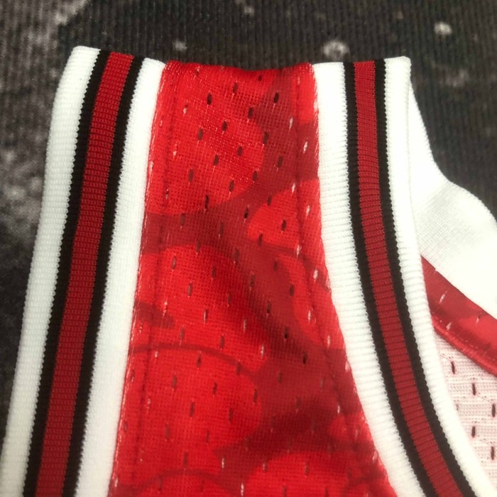 Heat Transfer NBA Chicago Bulls BAPE×M&N Hardwood Classics Swingman Jersey