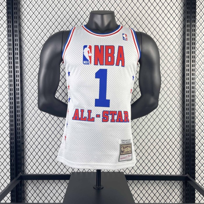 Heat Transfer 2003 All Star Tracy McGrady Retro White Jersey