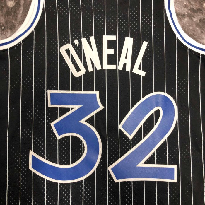 Heat Transfer Orlando Magic Shaquille O'Neal Mitchell & Ness 1994-95 Black Hardwood Classics Swingman Jersey