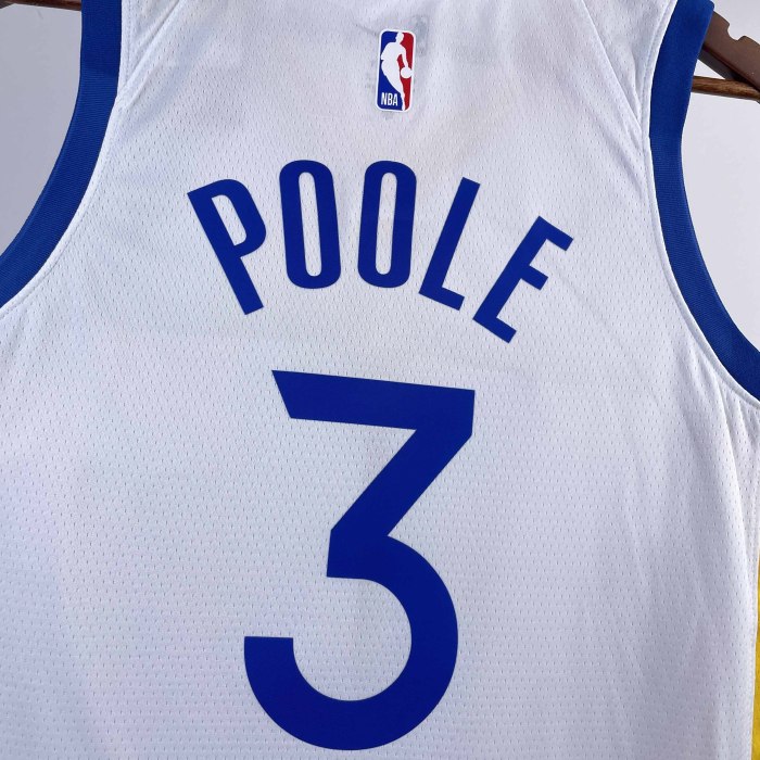 Heat Transfer 2023 NBA  Golden State Warriors Jordan Poole White Jersey