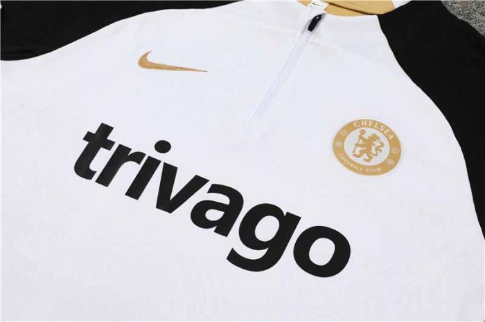 Adult Kit  23-24 Chelsea White Player Version Training set Football Kit Soccer Kit