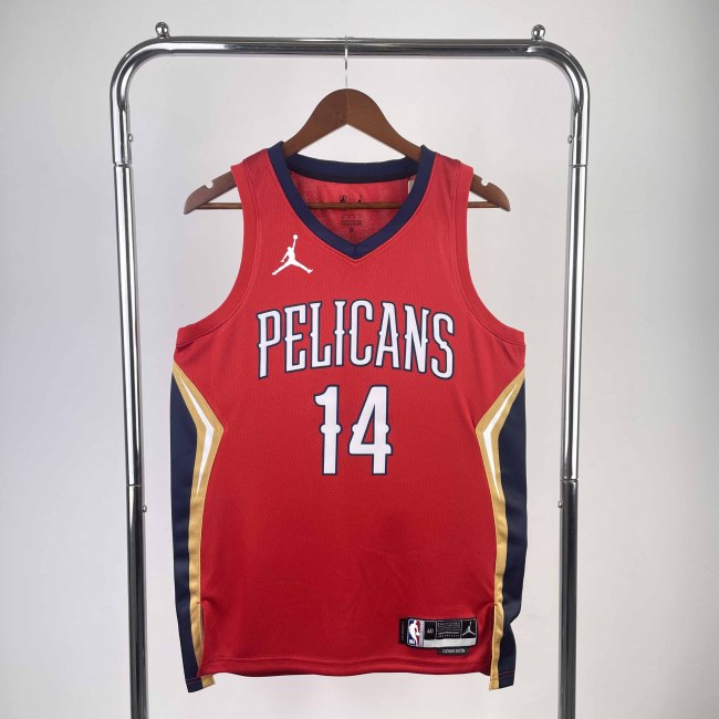 Heat Transfer 2023 New Orleans Pelicans Brandon Ingram Red  Jersey