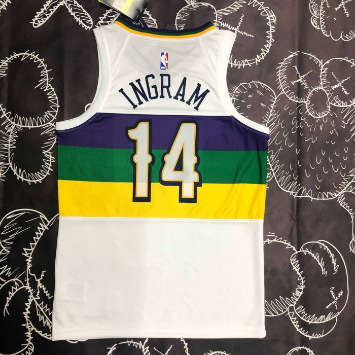 Heat Transfer 2018 New Orleans Pelicans Brandon Ingram City edition White Jersey