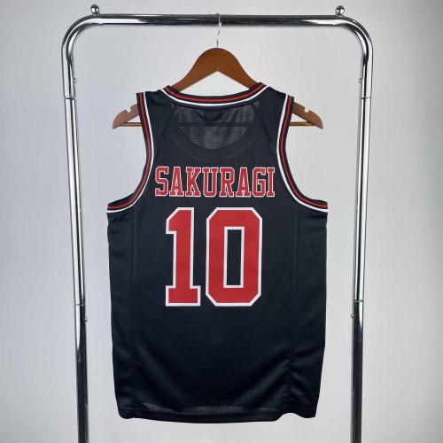 Heat Transfer Slam Dunk Sakuragi Hanamichi Black Jersey