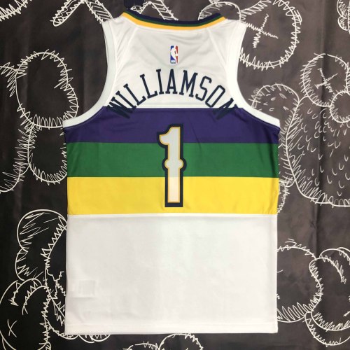 Heat Transfer 2018 New Orleans Pelicans Zion Williamson City edition White Jersey