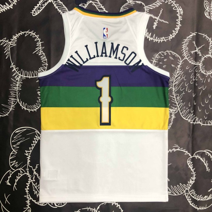 Heat Transfer 2018 New Orleans Pelicans Zion Williamson City edition White Jersey