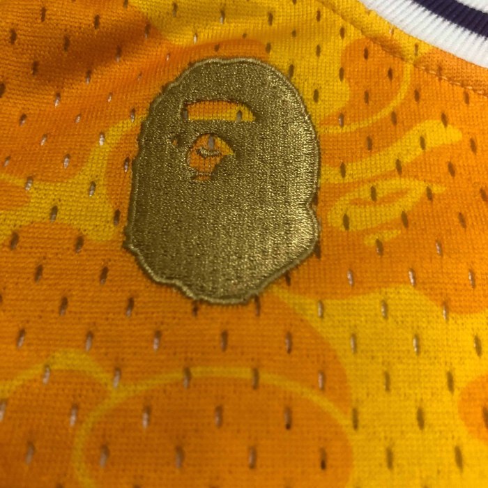 Heat Transfer NBA Los Angeles Lakers BAPE×M&N Hardwood Classics Swingman Jersey