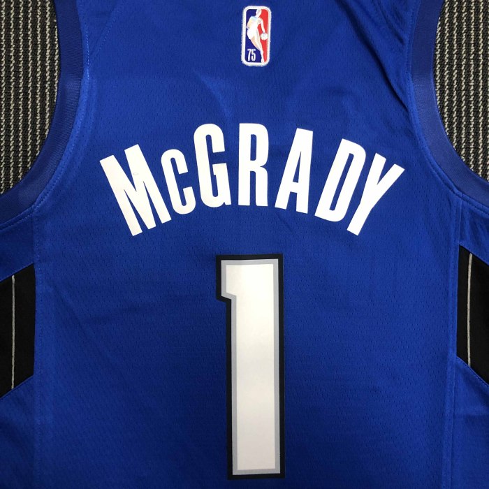 Heat Transfer Orlando Magic Tracy McGrady 75th Anniversary Blue Jersey