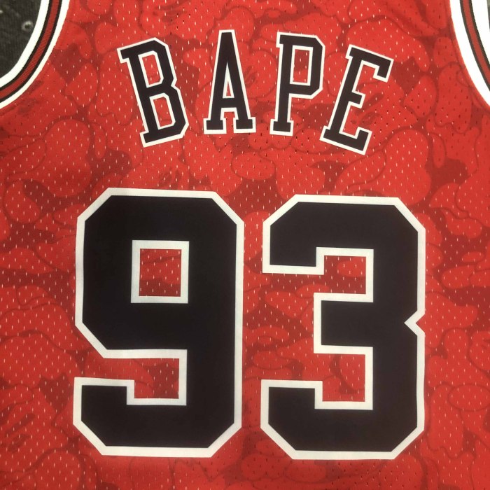 Heat Transfer NBA Chicago Bulls BAPE×M&N Hardwood Classics Swingman Jersey