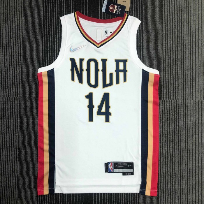 Heat Transfer 2022 New Orleans Pelicans Brandon Ingram City edition White Jersey