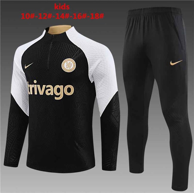 Kids Kit 23-24 Chelsea Black Player Version Training set Football Kit Soccer Kit