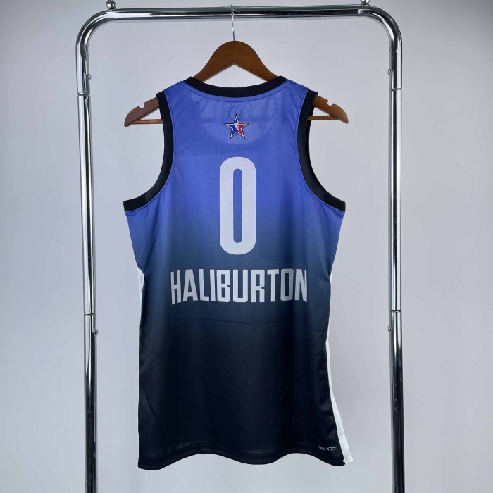 Heat Transfer 2023  All Star Tyrese Haliburton Blue Jersey