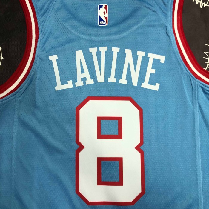 Heat Transfer Chicago Bulls Zach LaVine Blue Jersey