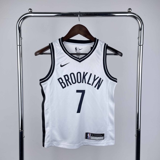 KIDS Heat Transfer 2023 Brooklyn Nets Kevin Durant White Jersey