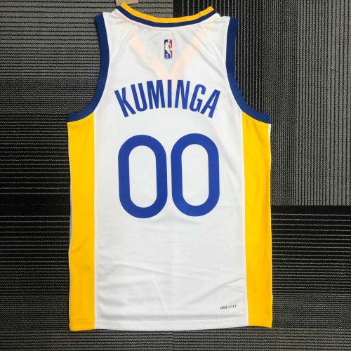 Heat Transfer NBA Golden State Warriors Jonathan Kuminga 75th Anniversary White  Jersey