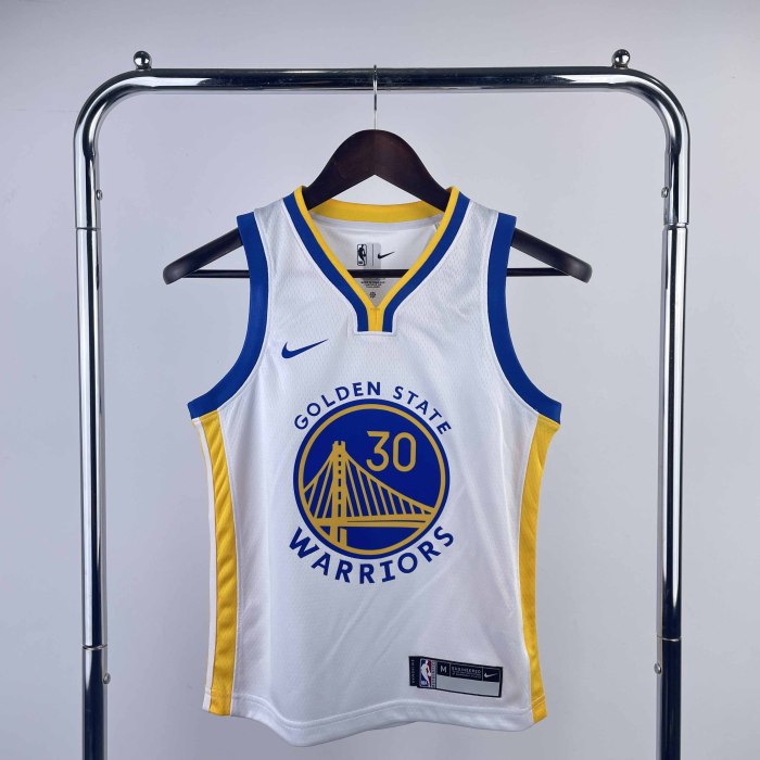 KIDS Heat Transfer 2023 Golden State Warriors Stephen Curry White Jersey