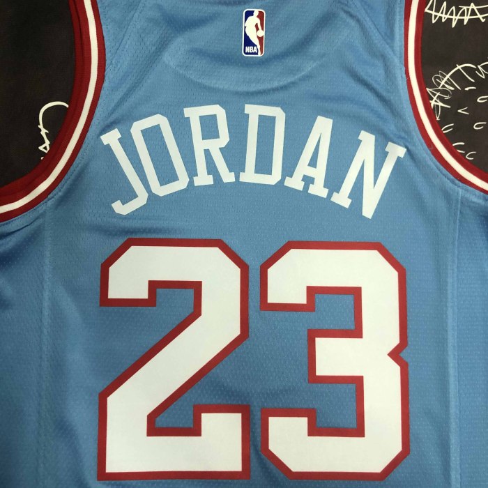 Heat Transfer Chicago Bulls Michael Jordan Blue Jersey