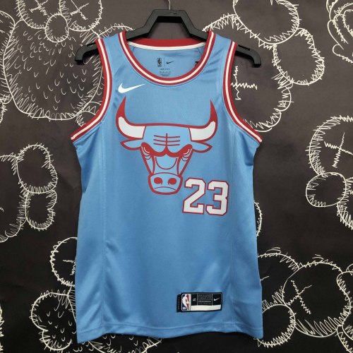 Heat Transfer Chicago Bulls Michael Jordan Blue Jersey