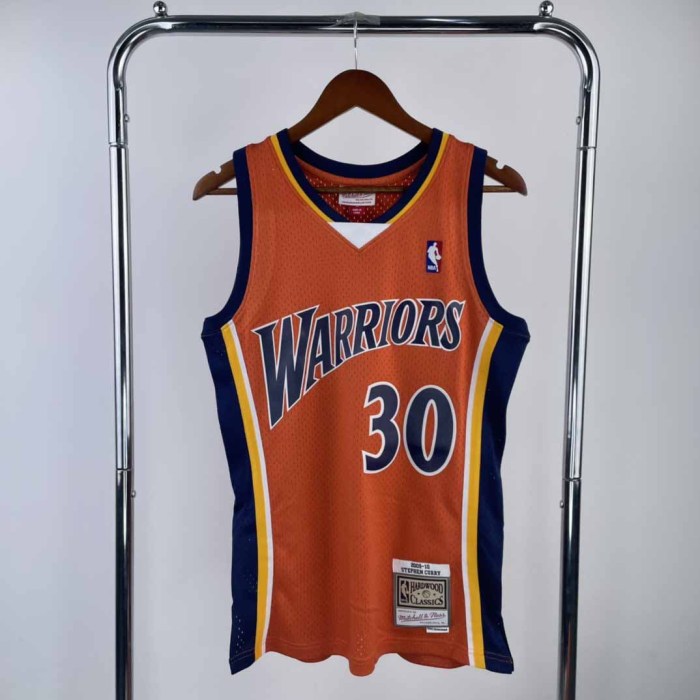 Heat Transfer Golden State Warriors Stephen Curry Mitchell & Ness Youth 2009-10 Hardwood Classics Swingman Jerse