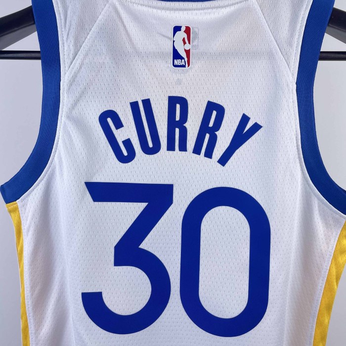 KIDS Heat Transfer 2023 Golden State Warriors Stephen Curry White Jersey