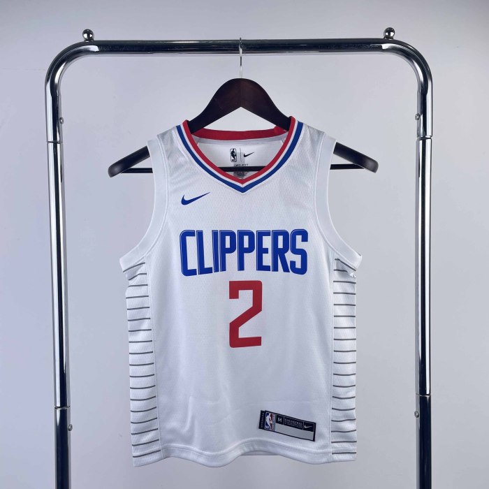 KIDS Heat Transfer 2023 Los Angeles Clippers Kawhi Leonard White Jersey