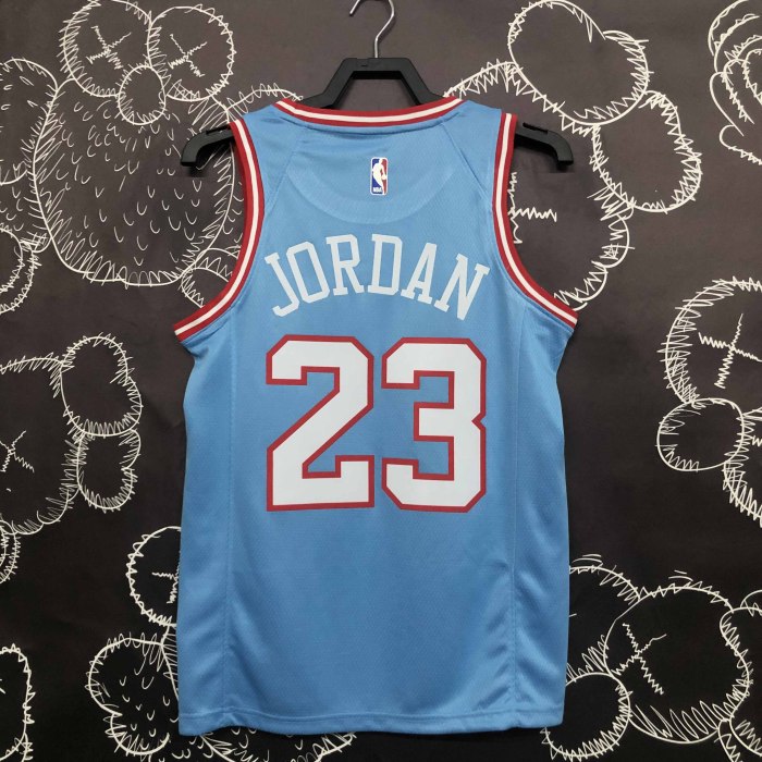 Heat Transfer Chicago Bulls Michael Jordan Blue Jersey
