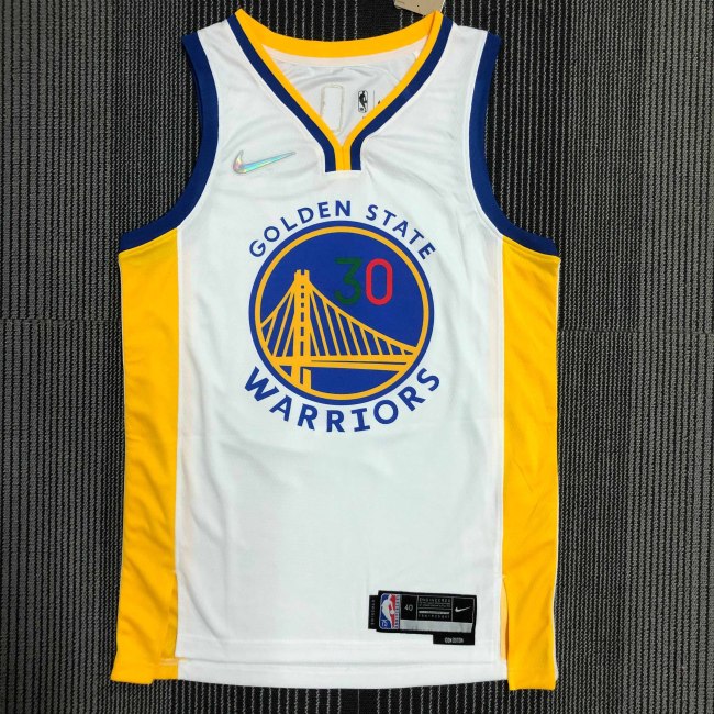 Heat Transfer NBA Golden State Warriors Stephen Curry 75th Anniversary Mexican White Jersey
