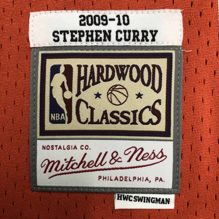 Heat Transfer Golden State Warriors Stephen Curry Mitchell & Ness Youth 2009-10 Hardwood Classics Swingman Jerse