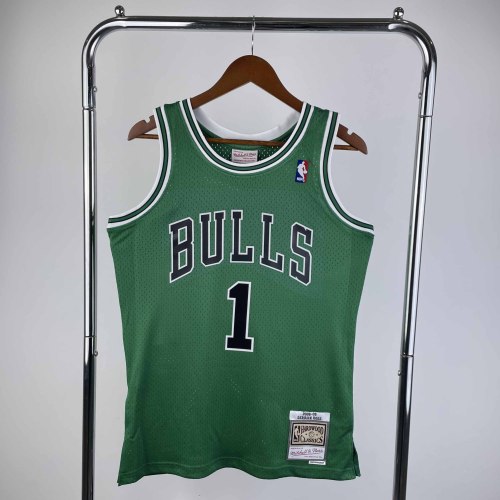 Heat Transfer NBA Chicago Bulls Derrick Rose Mitchell & Ness 2008-09 Hardwood Classics Swingman Jersey