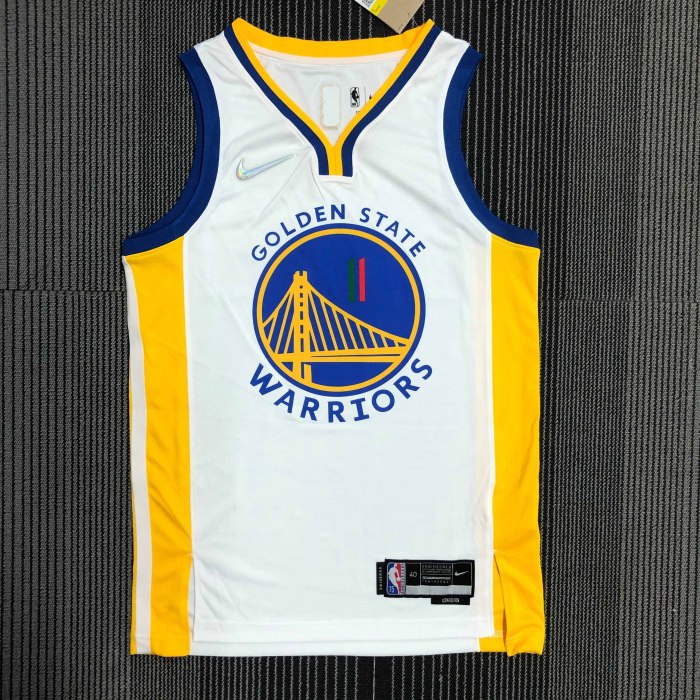 Heat Transfer NBA Golden State Warriors Klay Thompson 75th Anniversary Mexican White Jersey