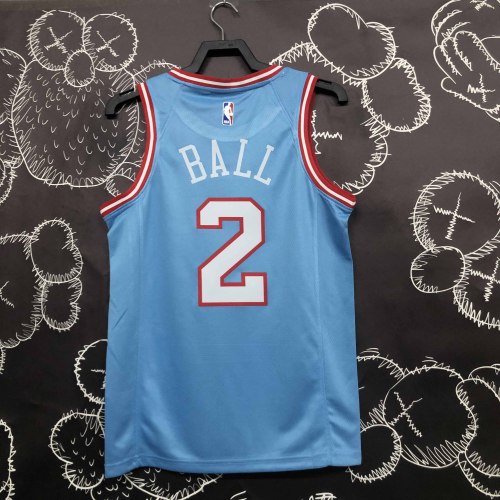Heat Transfer Chicago Bulls Lonzo Ball Blue Jersey