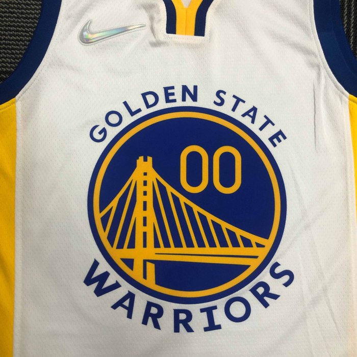 Heat Transfer NBA Golden State Warriors Jonathan Kuminga 75th Anniversary White  Jersey