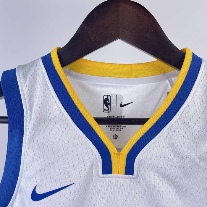 KIDS Heat Transfer 2023 Golden State Warriors Stephen Curry White Jersey