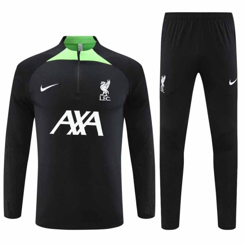Adult Kit  23-24 Liverpool Black Training set Football Kit Soccer Kit