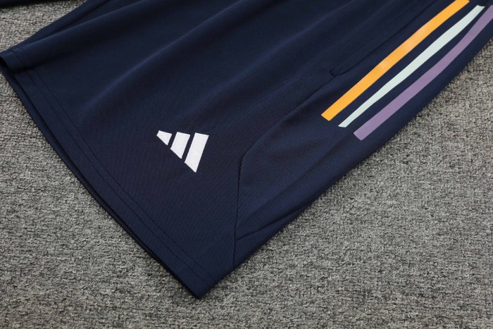 Adult Kit 23-24 Real Madrid Navy blue Sleeveless Training set Football shirt + short