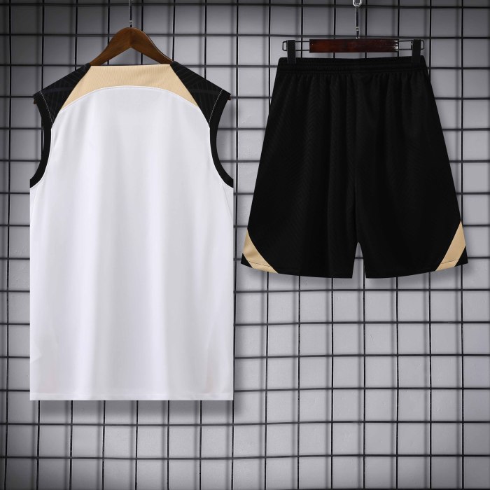 Adult Kit 23-24 Chelsea White Sleeveless Training set Football shirt + short