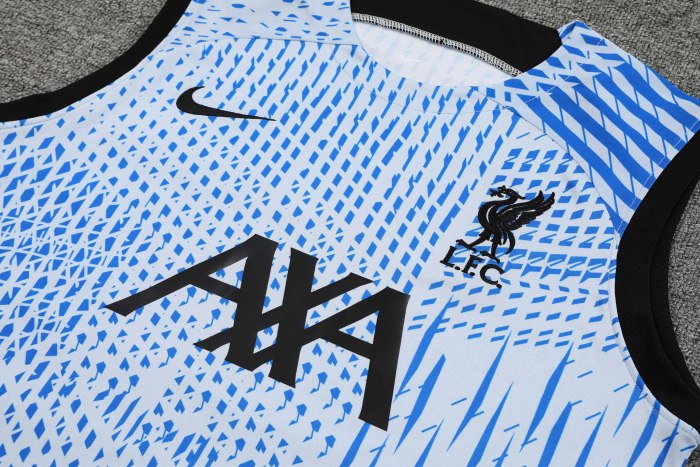 Adult Kit 23-24 Liverpool Light blue Sleeveless Training set Football shirt + short