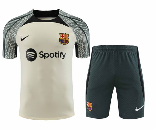 Adult Kit 23-24 Barcelona Creamy white Training set Football shirt + short