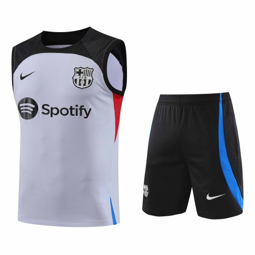 Adult Kit 23-24 Barcelona Light purple Sleeveless Training set Football shirt + short