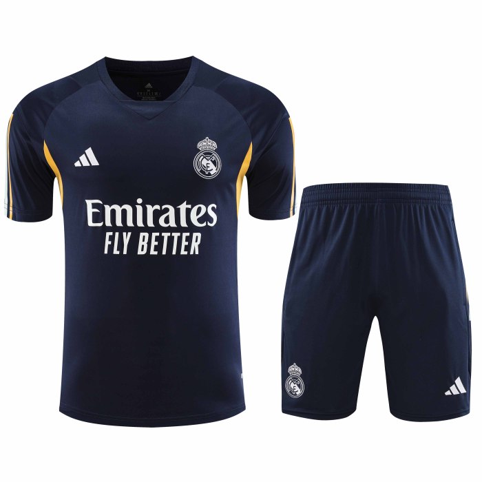 Adult Kit 23-24 Real Madrid Navy blue Training set Football shirt + short