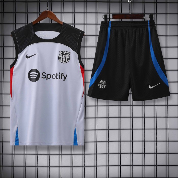 Adult Kit 23-24 Barcelona Light purple Sleeveless Training set Football shirt + short