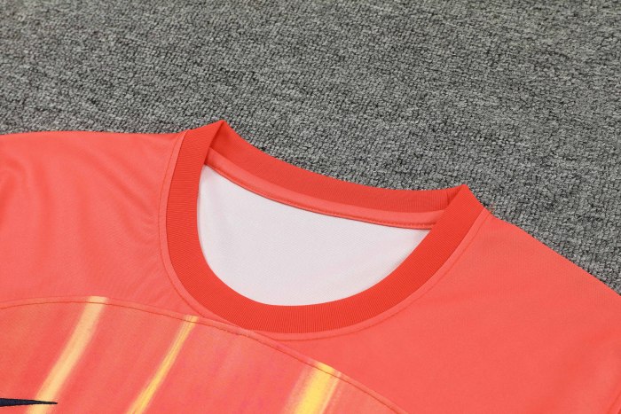 Adult Kit 23-24 Barcelona Orange Training set Football shirt + short