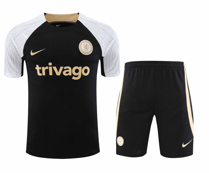 Adult Kit 23-24 Chelsea Black Training set Football shirt + short