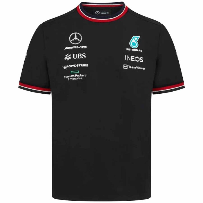 Mercedes AMG Petronas F1 Racing Team T-Shirt - Black 2022